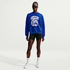 Playera oversized con estampado para mujer Nike Studio Fleece Medium Weight