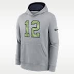 Sudadera con gorro sin cierre Nike de la NFL para niños talla grande Seattle Seahawks Rivalry Club