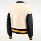 Sudadera de cuello redondo universitaria Nike oversized cropped de cierre de 1/4 para mujer Iowa Legacy