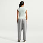 Γυναικεία πλεκτή κοντομάνικη μπλούζα σε εφαρμοστή γραμμή με ύφανση ριμπ Nike Sportswear Chill