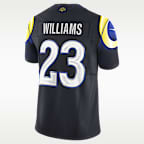 Jersey Nike Dri-FIT de la NFL Limited para hombre Kyren Williams Los Angeles Rams Rivalries Collection