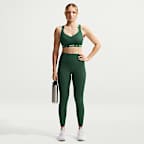 Nike Zenvy Yüksek Belli Bilek Üstü Ön Dikişsiz Kadın Taytı