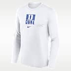 Playera de manga larga universitaria Nike Dri-FIT para hombre Duke Courtside