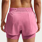 Shorts Dri-FIT 2 en 1 de tiro medio de 8 cm para mujer Nike One