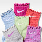 Nike Kids' Lettuce Welt Ankle Socks (6 Pairs)