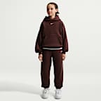 Sudadera con gorro sin cierre de tejido Fleece para niños talla grande Nike Solo Swoosh