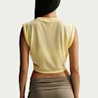 Canotta corta con incrocio sul davanti NikeSKIMS Performance Cotton Blend – Donna
