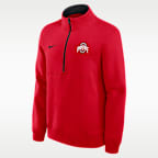 Ohio State Primetime Primary Logo Men's Nike College 1/2-Zip Crew