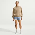 Nike Studio Fleece Medium Weight Women's Oversized Washed Crew-Neck Sweatshirt