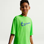 Playera de manga corta Dri-FIT UV para niño talla grande Nike Swim Hydroguard