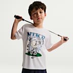 나이키 스포츠웨어 리틀키즈 드라이 핏 포 더 윈 그래픽 티셔츠 및 쇼츠 세트