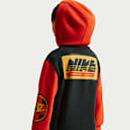 Sudadera con gorro de tejido Fleece de cierre completo para niños talla grande Nike Sportswear Club