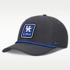 Gorra universitaria Nike Dri-FIT con estructura A-Frame ajustable para hombre Kentucky Legacy Letter Rise