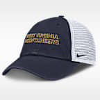 West Virginia On-Field Club Gameday Men's Nike College Trucker Adjustable Hat