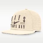 Gorra Nike AeroBill de la MLB ajustada para hombre Tampa Bay Rays True