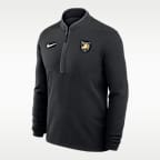 Playera de manga larga universitaria Nike Dri-FIT de medio cierre para hombre Army Coaches Basketball Victory