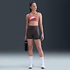 Shorts de ciclismo de tiro alto de 13 cm sin costura frontal para mujer Nike Universa