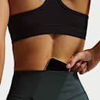 Leggings de cintura alta sin costura delantera de largo completo para mujer Nike Universa