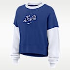 New York Mets Primary Women's Nike MLB Pullover Crew