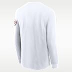 Playera de manga larga Nike de la NFL para hombre San Francisco 49ers 80th Anniversary Goal Line Stand