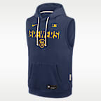 Milwaukee Brewers Authentic Collection Standard Issue Men's Nike Dri-FIT MLB Sleeveless Pullover Hoodie