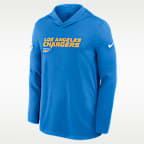 Los Angeles Chargers Pure Fury Sideline Men's Nike Dri-FIT NFL Long-Sleeve Hooded Top