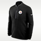 Pittsburgh Steelers Logo Victory Men's Nike Dri-FIT NFL 1/2-Zip Long-Sleeve Top