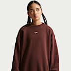 Sudadera de cuello redondo oversized para niña talla grande Nike Sportswear Studio