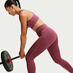 เลกกิ้งขายาวเอวสูงผู้หญิงแบบไม่มีตะเข็บด้านหน้า Nike Universa