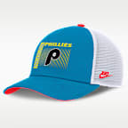 Gorra de rejilla Nike Dri-FIT de la MLB ajustable para hombre Philadelphia Phillies Neon 90s Rise