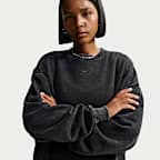 Nike Studio Fleece Medium Weight Women's Oversized Crew-Neck Sweatshirt