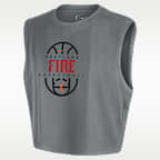 Playera cropped sin mangas de la WNBA para mujer Nike Portland Fire