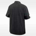 Chamarra de manga corta Nike de la NFL con gorro de medio cierre para hombre Pittsburgh Steelers Sideline Coach