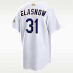 Tyler Glasnow Los Angeles Dodgers 2025 World Series Champion Gold Series Men's Nike MLB Stadium Jersey