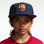Gorra de futbol Nike para niños talla grande FC Barcelona Pro