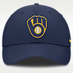 Gorra Nike Dri-FIT de la MLB ajustable para hombre Milwaukee Brewers Club