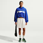 Nike Studio Fleece Women's Cropped Oversized Pullover Hoodie