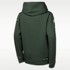 Sudadera con gorro sin cierre Nike de la NFL para niños talla grande Green Bay Packers Sideline