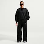 Nike Sportswear Phoenix Fleece damesbroek met hoge taille en wijde pijpen