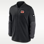 Playera Nike Dri-FIT de la NFL de medio cierre para hombre Cincinnati Bengals Feel The Pressure