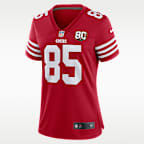 George Kittle San Francisco 49ers 80th Anniversary Women's Nike NFL Game Jersey