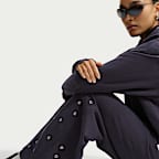 Nike Studio Fleece Medium Weight Women's Mid-Rise Wide-Leg Trousers