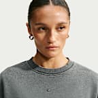 Sudadera de cuello redondo oversized para mujer Nike Studio Fleece Medium Weight