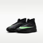 Tacos de futbol para pasto sintético (turf) de corte high para niños grandes Nike Jr. Mercurial Superfly 11 Academy