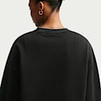 Playera oversized con estampado para mujer Nike Studio Fleece Medium Weight