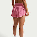 Nike Tempo Flow Swoosh Women's Dri-FIT Mid-Rise Brief-Lined Running Shorts