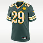 Jersey Nike de la NFL Game para hombre Xavier McKinney Green Bay Packers Rivalries Collection
