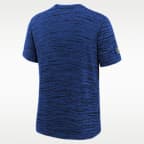 Playera Nike Dri-FIT de la NFL para niños talla grande New York Giants Sideline Team Issue Velocity