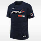 Playera Nike Dri-FIT de la MLB para niños talla grande Houston Astros Authentic Collection City Connect Velocity