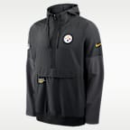 Pittsburgh Steelers Well Rounded Anorak Men's Nike NFL 1/2-Zip Hooded Jacket
